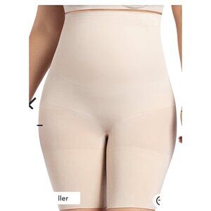 Curveez® Comfort Evolution High Waist Thigh Slimmer Gloss Nude Sz MED CUR32609